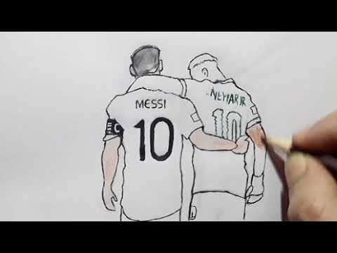 Pencil Sketch of Neymar Jr | How To Draw PSG Football Player #neymar -  YouTube